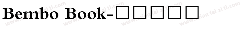 Bembo Book字体转换